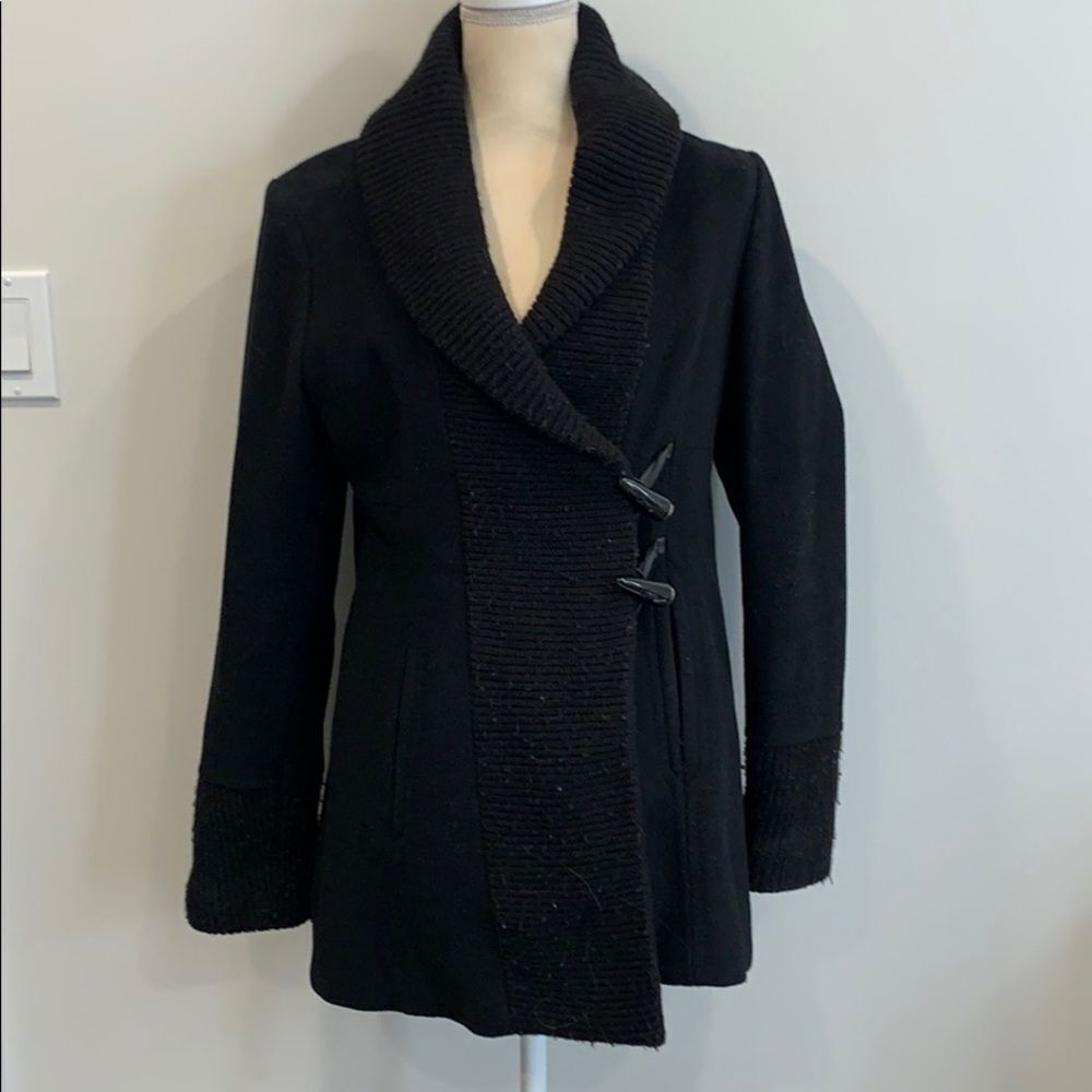 Vince Camuto Black Pea Coat - Size Medium